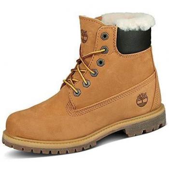 Timberland Premium 6-Inch Lace-Up Waterproof Boot for Women in Yellow, Size: 4; Timberland Premium 6-Inch Lace-Up Boot for Women in Brown, Size: 7 US
