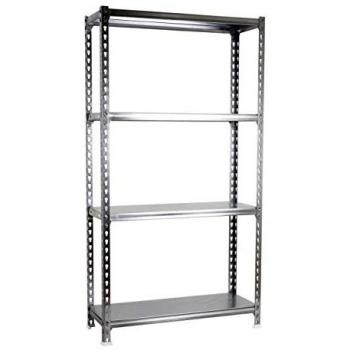 Estantería SIMONCLICK 4/500 1500 GALVA - Simon Rack, Estantería metálica sin tornillos, kit Simonclick, 4 baldas ajustables, capacidad de carga de 180 kg por punto de flex