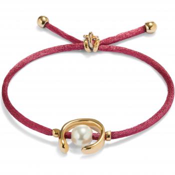Pulsera de Hilo Malva con Perla y Acabado en Oro 18k - Fabricación Artesanal UNO DE 50