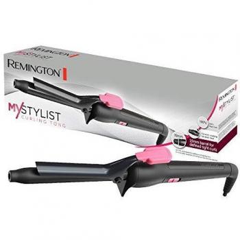 Remington CI1A119 My Stylist Rizador de Pelo, Caliente, Color Negro y Rosa, Cable Giratorio de 1.8 m