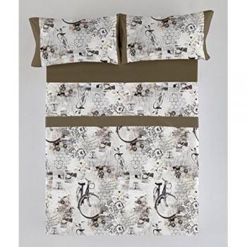 ESTELA - Juego de sábanas Amsterdam - Impresión Digital - Cama de 180 cm