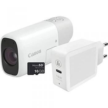 Canon PowerShot ZOOM Essential Kit que incluye tarjeta SD y adaptador de corriente USB-C
