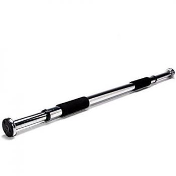Functional Fitness Deluxe Multi Purpose Doorway Pull Up Bar/Home Gym - Easy to Install Hallway Door Gym - Pull Ups, Dips - Full Body Workout from the Comfort of Your Home -100% Satisfaction Guarantee