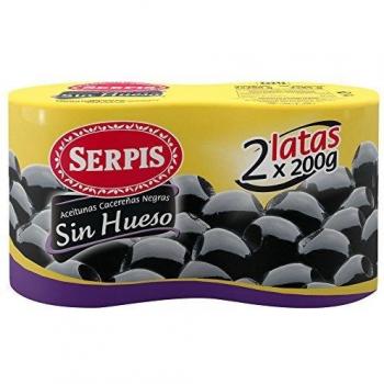 Serpis Aceituna Negra sin Hueso, 2 x 200g