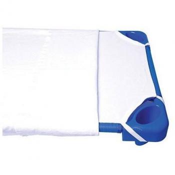 Amaya Sábana Ajustable para Cama de Guardería, Algodón, Blanco, 20x20x0.5 cm