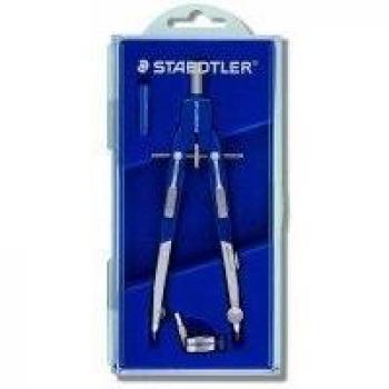 Staedtler Mars 552 Comfort Compás con ajuste rápido, incluye estuche con portaminas, minas y adaptador de punta, extensión de barra hasta 350 mm