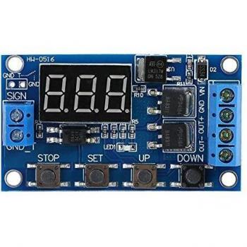 DC5V - Módulo de relé temporizador de 36 V, módulo de interruptor de retardo de encendido/apagado Módulo de temporizador ajustable, interruptor de temporizador de retardo de ciclo de disparo Módulo