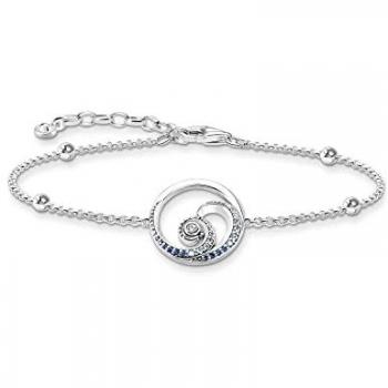 Thomas Sabo Sterling Silver Blue Wave Bracelet with Zirconia