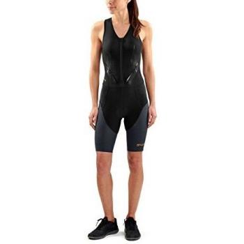 MusicSkins Mujer DNAmic Triathlon Skin Suit with Frontal Zip Suit, Mujer, DNAmic Triathlon Skinsuit with Front Zip, Negro