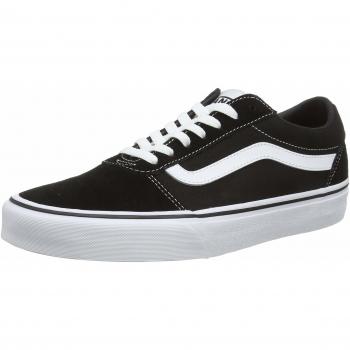 Vans Ward Suede Canvas Trainers - Black/White - Male - Size: 12 UK