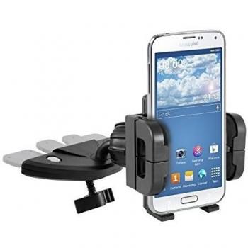 kwmobileRobusto soporte universal de CD Samsung Galaxy S5 Mini - con una fijación resistente para la ranura de CD