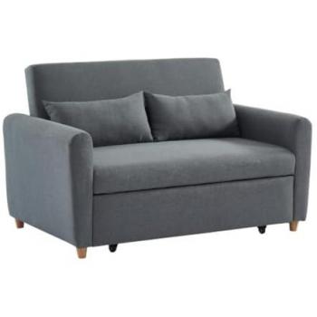 Sofá cama de 2 plazas de tela AYLA - Gris