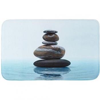 Wenko Alfombra de Baño Meditation, Poliéster, Multicolor, 75x45x3 cm