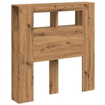 Cabecero LED de Madera Ingenierizada Roble Artisan 100x18,5x103,5 cm