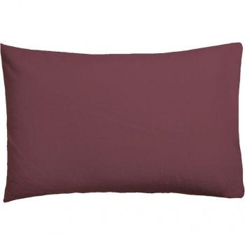 Funda de Almohada Lisa Algodón Granate 45x155 cm