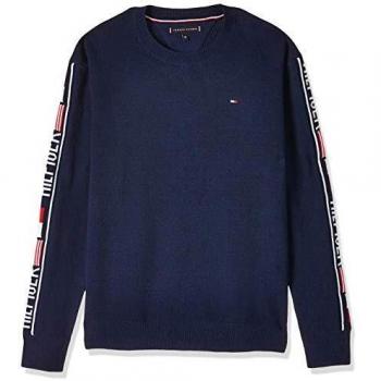 Tommy Hilfiger Intarsia Logo Rib Sweater suéter, Azul