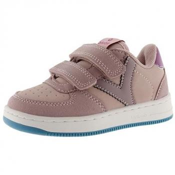 Victoria Tiempo Faux Leather and Suede Girls' Sneakers with Velcro Straps