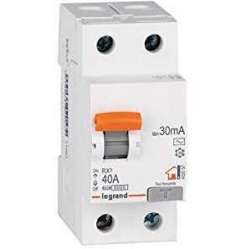 Legrand 402056E, Interruptor Diferencial, 2P, 25 A, sensibilidad de 30mA, Clase AC, RX3