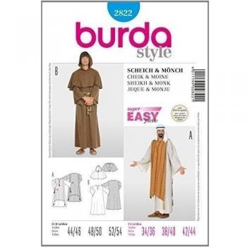 Burda Patrón 2822 Carnaval Caftán, hábito de Monje