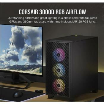 Corsair iCUE 4000X RGB Midi-Tower ATX Smart Case – Negro (CC-9011204-WW)