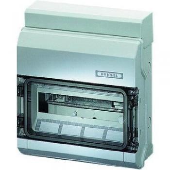 Cuadro de Distribución Modular Hensel KV 1512, 1x12 TE, IP54, Montaje en Superficie