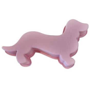 Molde para Hornear Pastel Teckel (Rosado) + Acceso Gratuito a Plataforma Educativa UDog