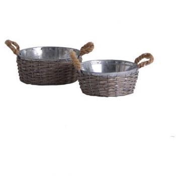 CESTO METAL 24X10CM - 1UD - Resistente y Duradero