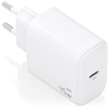 Cargador de Pared GaN Aisens 45W USB-C PD3.0 Blanco con Carga Rápida y Eficiencia Energética