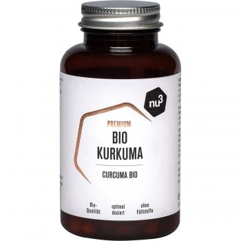 nu3 Cúrcuma Orgánica - curcuma en capsulas - 200 curcuma capsulas - Tabletas veganas de cúrcuma con pimienta - Alto contenido de piperina natural + extracto de pimienta negra -