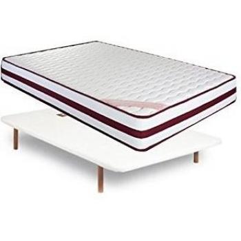 COLCHÓN VISCOELÁSTICO VISCOELASTICA 23CM THERAPY CONFORT + BASE TAPIZADA PIKOLIN DIVANLIN 6 PATAS