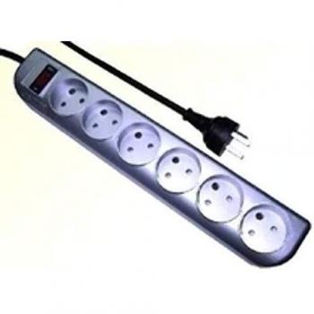 Microconnect 6-Way Power Splitter Earthplug 1.8m Color Blanco - Cable