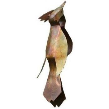 Ancient Graffiti ag-10228 cobre Woodpecker flameado soporte de pared - Multicolor