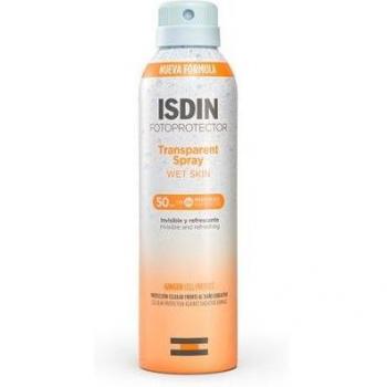 ISDIN Fotoprotector Transparent Spray Wet Skin SPF 50 - Envase de 250 ml
