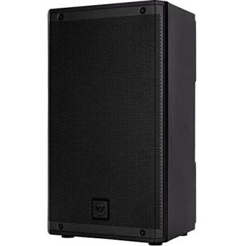 RCF ART 910-A Altavoz activo de dos vías, 10 pulgadas, 900W RMS, respuesta de frecuencia de 50 Hz a 20 kHz, SPL máximo de 127 dB, diseño ligero y portátil en color negro