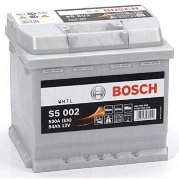 Bosch S5002 Batería de coche 54A/h 530A tecnología de plomo-ácido para vehículos sin sistema Start y Stop