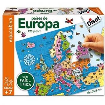 Diset Puzzle educativo para aprender los paises de Europa y sus caracteristicas