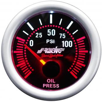 Simoni Racing OP/A Indicador eléctrico de Presión de aceite, fondo negro