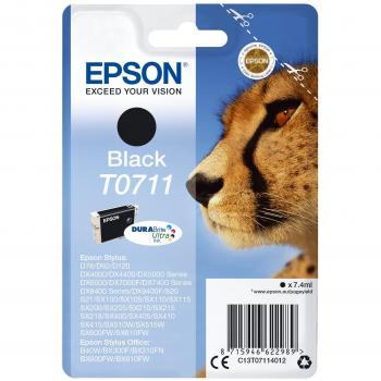Epson T0711 Cheetah DURABrite Ultra Black Original Ink Cartridge (C13T07114012)