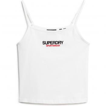 Camiseta entallada Superdry para mujer con logotipo Sportswear en color blanco