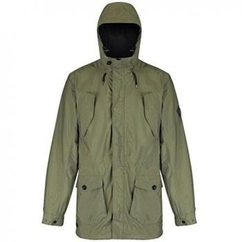 Regatta Mansiri Chaqueta Impermeable, Hombre, Verde Oscuro, Medium