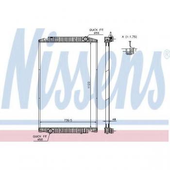 Radiador NISSENS 63329A para refrigeración del motor