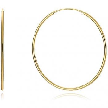 Pendientes de aro Viceroy Jewels de plata de ley con baño en oro 40 x 12 mm