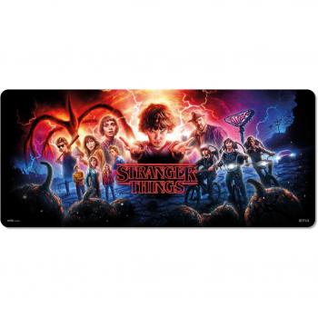 Stranger Things XL Mouse Pad - Large size, high-quality fabric surface, non-slip rubber base, vibrant colors and graphics featuring Stranger Things theme, ideal for gaming and office use