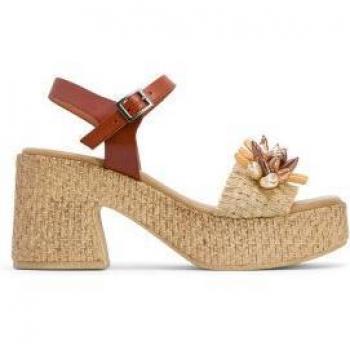 Sandalias Porronet Jillian de piel y textil
