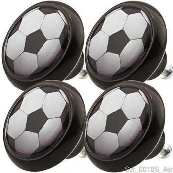 Sortido Conjunto Premium Tiradores de Muebles de Cerámica 0010S 4er Futbol Brk para niños & adultos 100% Made IN Germany Knobs4Kids