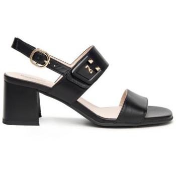 Nerogiardini Leather Women's High Heel Sandals, Black, Size: 6 US / Size: 3 UK