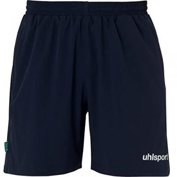 Uhlsport Pantalones Cortos Essential Evo Woven - Pantalones cortos de deporte, fabricados en material ligero y transpirable, diseño clásico con cintura elástica y cordón ajustable, ideal para entrenamiento y uso diario