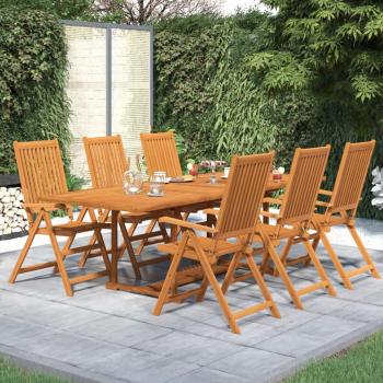 7-Piece Solid Acacia Wood Garden Dining Set