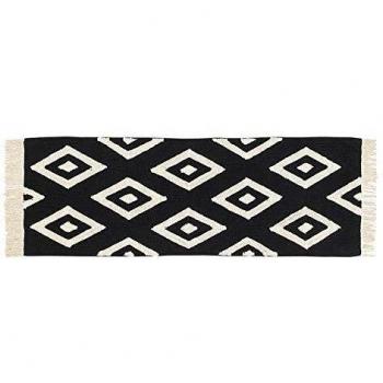 Lorena Canals 1703496031 - alfombra black&white diamonds 80x230 cm