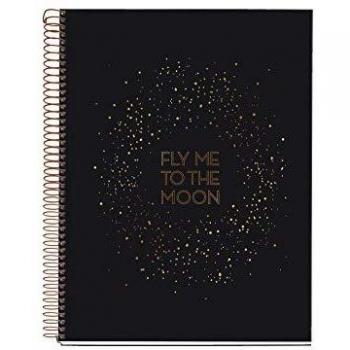 Miquelrius 47720 - Cuaderno Espiral A4, Tapa Dura, 120 Hojas Cuadrícula Interior, 4 Colores Galaxia
